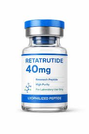 Retatrutide 40mg peptide research vial for GLP-1, GIP, and glucagon metabolic studies
