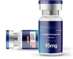 Semaglutide 15mg peptide research vial for GLP-1 metabolic studies